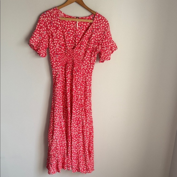 Free People in Full Bloom Dress, Red Combo XS - Picture 2 of 12